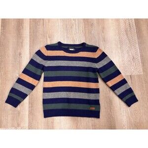 Mayoral Boys Pullover Sweater Blue Green Striped Size 8